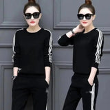 Women's Tracksuit Spring And Autumn Fashion Sports Suit Long Sleeved Tops Pants Two Piece Set Running Plus Size Clothing Women Casual