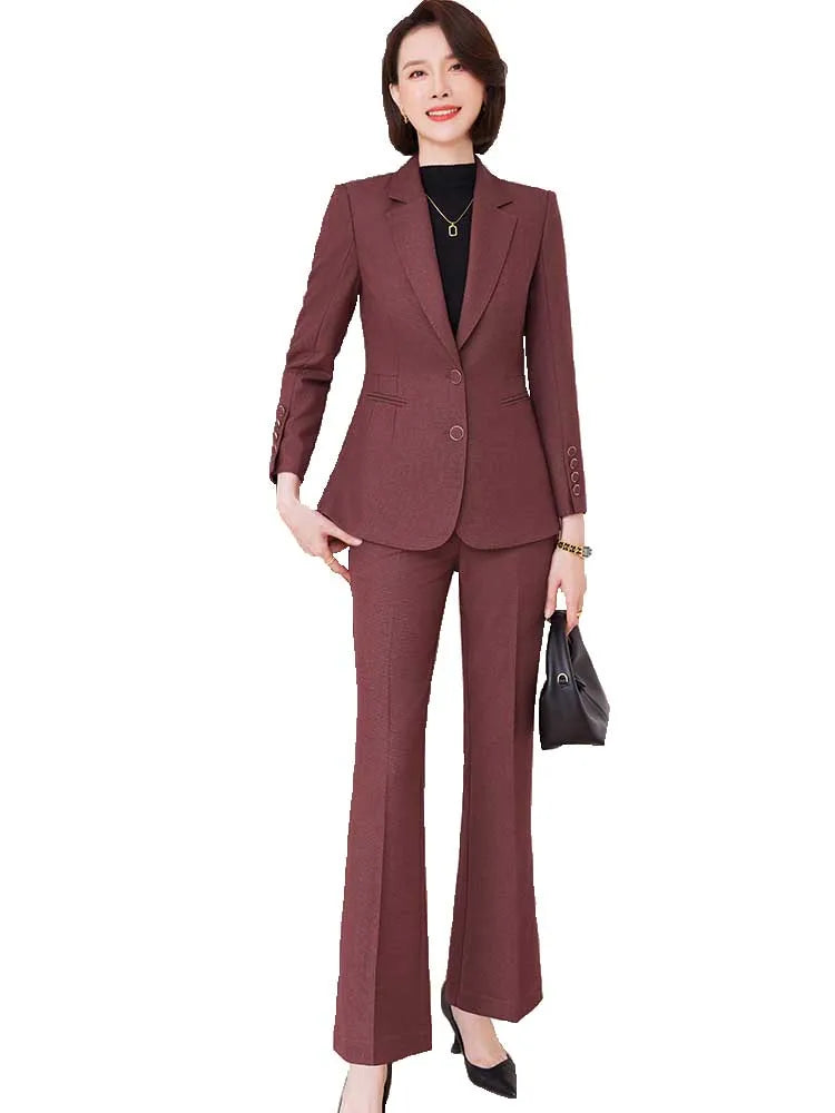 Ladies Office Work Wear Blazers Formal OL Styles Business Suits Pants and Jackets Coat Autumn Winter Professional Career women suiting