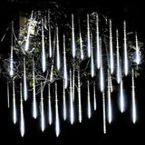 LED Meteor Shower Rain Lights Waterproof Falling Raindrop Fairy String Light for Christmas Holiday Party Patio Decor 30CM Decoration - Home Improvement