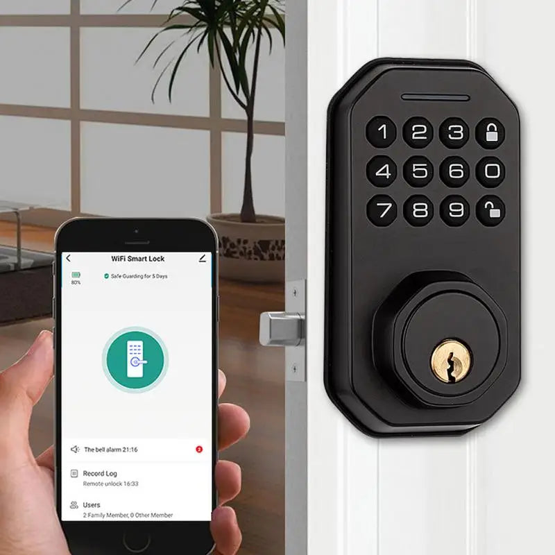 Support App Remote Control Smart Door Lock Remote Control Smart Home Electronics Lock Keyless Digital Lock Low Power Alarm D100 Home Improvement