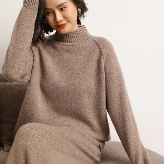 Winter Knitwear, Free Shipping Sweater,100% Pure Cashmere Pullover, Loose Women's Thickened Women Plus Size Clothing