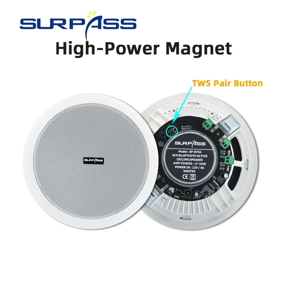 Wall In Ceiling Speakers Full-Range 6" Loudspeakers Stereo  Speaker Bathroom Store Hotel Loudspeaker Home Audio