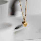 Stainless Steel Heart Pendant Necklace Pretty Design Gold Color Hot Selling Chain Necklace women jewellery