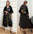 Oversize Print Pajamas Nighties Womens Kimono Gown Robe Long Sleeve Bathrobe Loose Lounge Lingerie Spring Nightwear Home Clothes