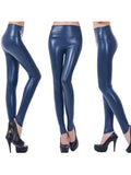 CHSDCSI Faux Leather High Waist Sexy Legging Woman Black Pencil Pants Slim Skinny Women Trousers