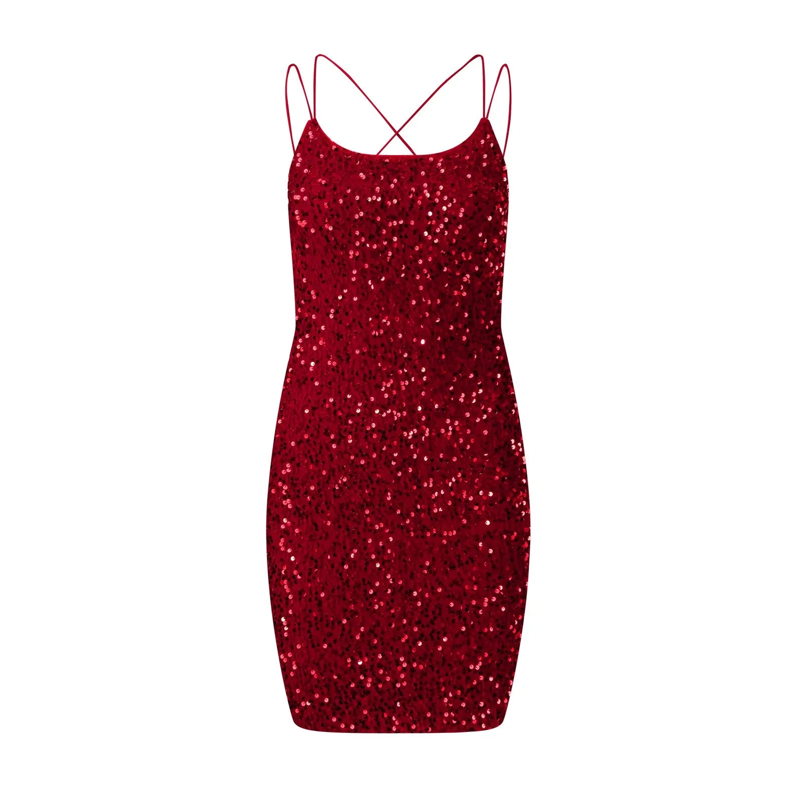 Sexy Women Bodycon Mini Dress Short Tight Dresses for Teens Sparkly Sequin Backless Dress Cocktail Party Gowns Women Prom