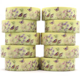 NEW 1PC 15mm*10m Gold Foil Spring Floral Butterfly Decorative Washi Tape Stationery Colourful Tape School Office Supplies