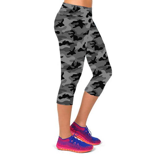 Woman Leggings Camouflage Print Capris Black Milk Clzas Deportivas Mujer Summer 7 women legging