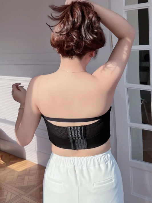 Good Quality Bra Women's Summer Beautiful Back Off-The-Shoulder Antiskid Strapless Big Cup Brassiere Curve Clothes Women Tops - Women Prom