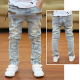 Kids Skinny Classic Denim Trend Long Bottoms Funky Boys Jeans