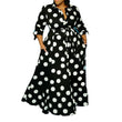 Wmstar Plus Size Women's Clothing Dresses Dot Printed with Pockets Slashes Fashion Maxi Dress Hot Sale Wholesale Dropshipping