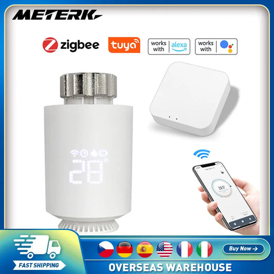 Tuya WiFi/Zigbee Smart Thermostatic Mobilephone App Control Home Heating Thermostat Works with Alexa Amazon Google Home Improvement - Wireless