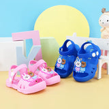 Summer Slippers Sandals Baby Cartoon Baby Flat Heels Solid Cute Slippers Children's Garden Toddler Girls Shoes