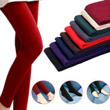 Woman Ladies Warm Leggings Fleece Lined Thick Thermal Full Foot Tight Pant Polar Pantyhose Velvet High Waist Wool Winter Women Legging