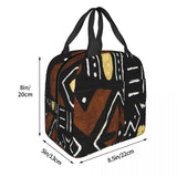 Lunch Bags for African Mud Cloth Thermal Cooler Waterproof Picnic Ancient Canvas Tote Food Storage Bags Women Contemporary