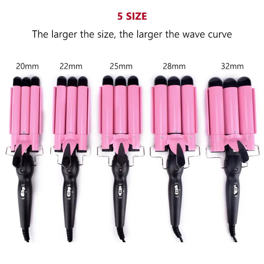 Professional Hair Curling Iron Ceramic Triple Barrel Hair Curler Irons Hair Wave Waver Styling Tools Hair Styler Wand Spa