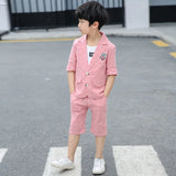 Boys Autumn New Gentleman Suit Jacket + Shirt + Pants 3 Pieces Coat Long Sleeve Top Cardigan Fashion Set Boys Shirt - Boys Clothing