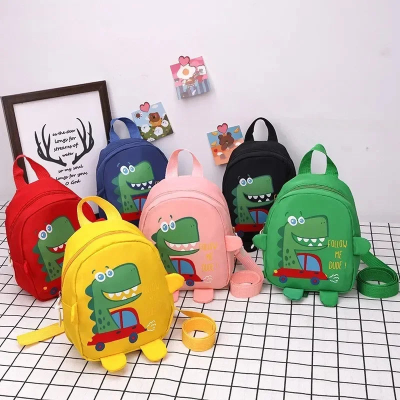 Cartoon Harness Backpacks Cute Dinosaur Anti-lost School Bags Kindergarten Kids Schoolbag Toddler Rucksack Newborn - girl cloth - Baby Girls