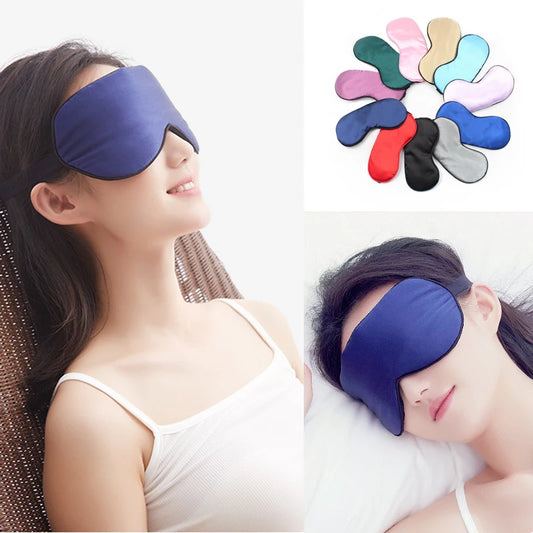 Silk Sleep Eye Mask Padded Shade Eye Cover Patch Sleeping Mask Eyemask Blindfolds Travel Relax Rest women sleep