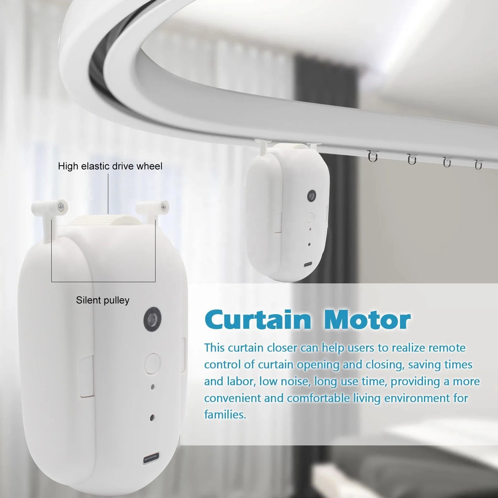 Voice Tuya Smart Curtain Swithbot Electric Curtain Robot APP Timing Control Alexa Google Bluetooth - Smart Home