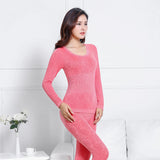 Woman Thermal Underwear Sexy Winter Clothes Seamless Lace Neck Thermal Clothing Set Woman 2 Pieces Long Johns for Women Lingerie